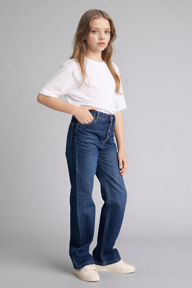 ديفاكتو بنطلون جينز بناتي برجل واسع - Image 2